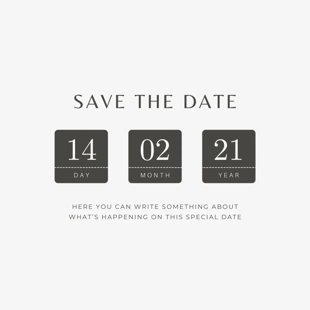 save the date artinya apa?
