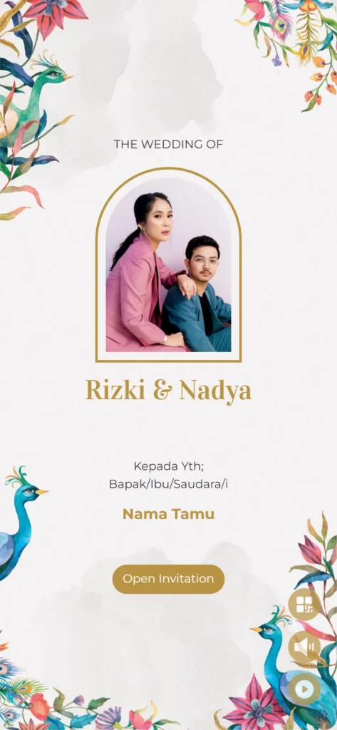 Contoh Desain Undangan Pernikahan Digital Simple
Minimalis