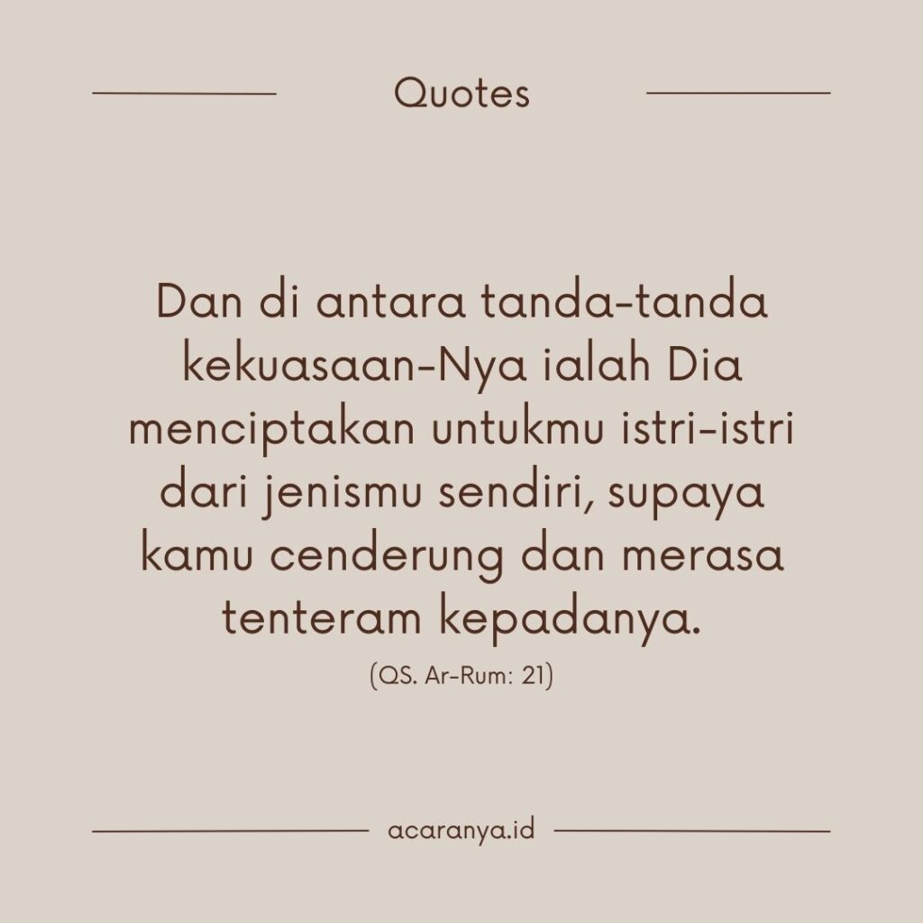 Quotes Pernikahan Islami yang Bermakna