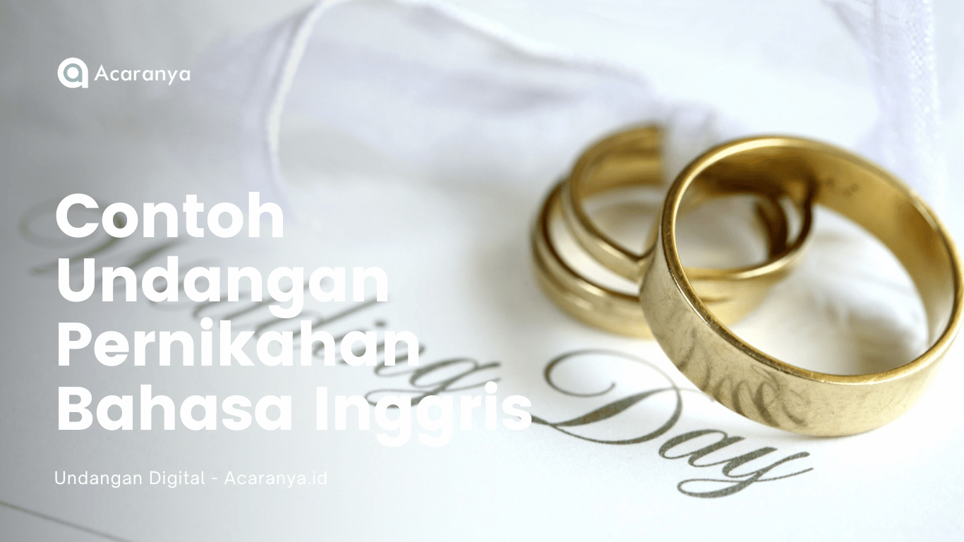Contoh Undangan Pernikahan Bahasa Inggris