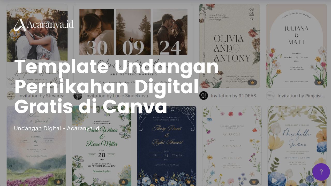 10 Template Undangan Pernikahan Digital Gratis di Canva