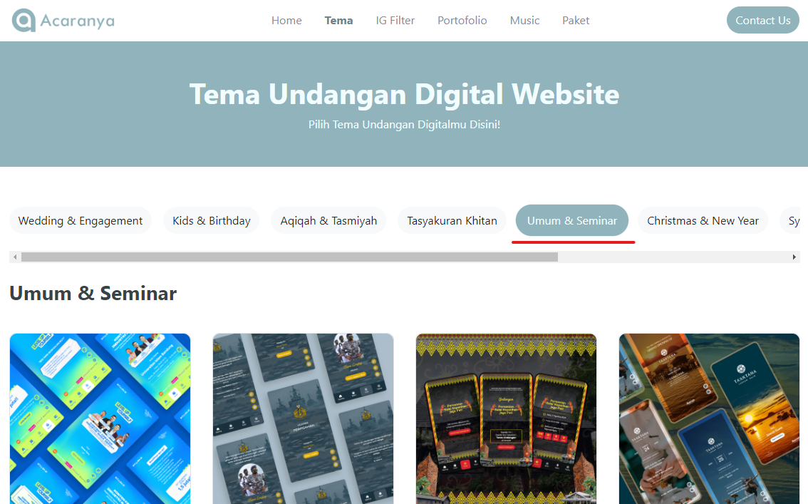 cara order undangan grand opening digital di acaranya.id