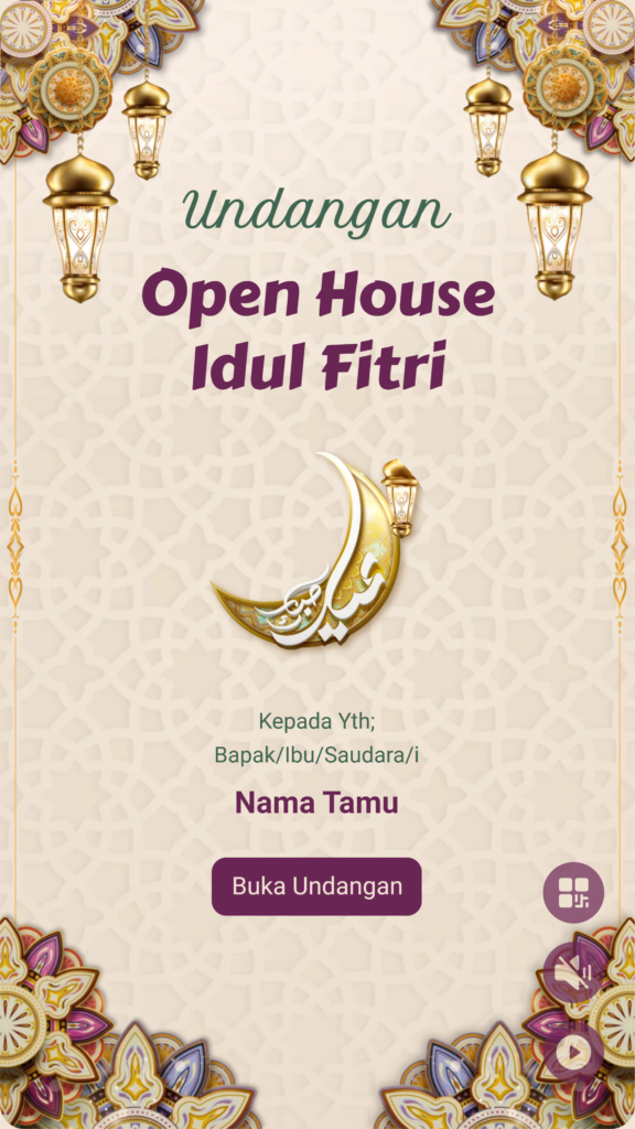 desain undangn open house lebaran