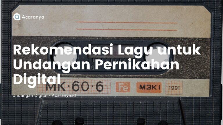 rekomendasi lagu untuk undangan pernikahan digital