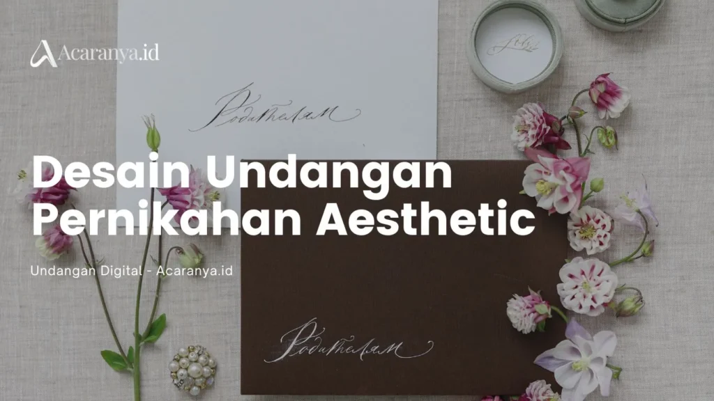 Contoh Desain Undangan Pernikahan Aesthetic Minimalis Simple Elegan