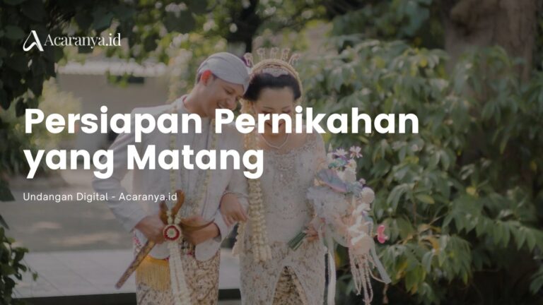 List Persiapan Pernikahan yang Matang