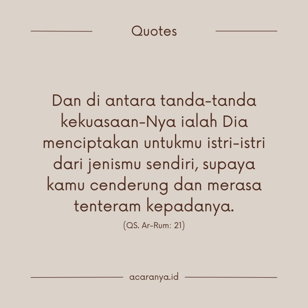 Quotes Pernikahan Islami yang Bermakna