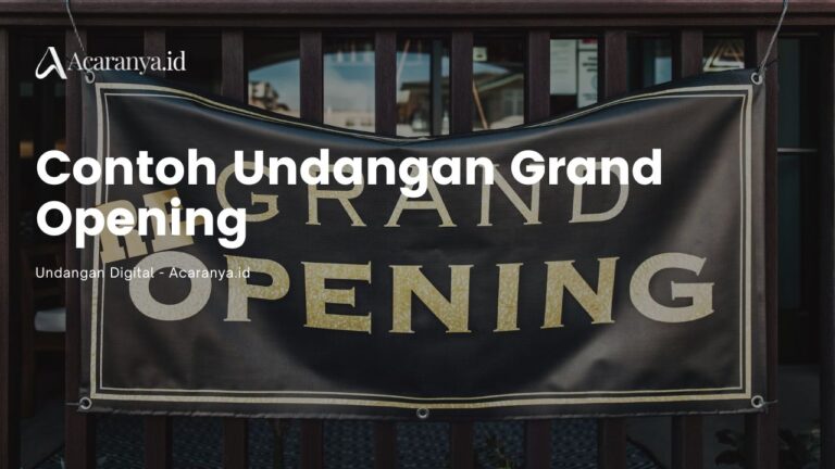 Contoh Undangan Grand Opening