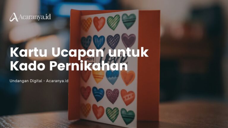 Kartu Ucapan untuk Kado Pernikahan