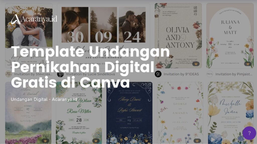 Template Undangan Pernikahan Digital Gratis di Canva, Siap Edit!