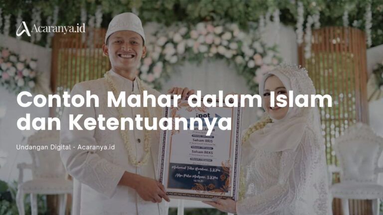 Contoh Mahar pernikahan dalam Islam dan Ketentuannya