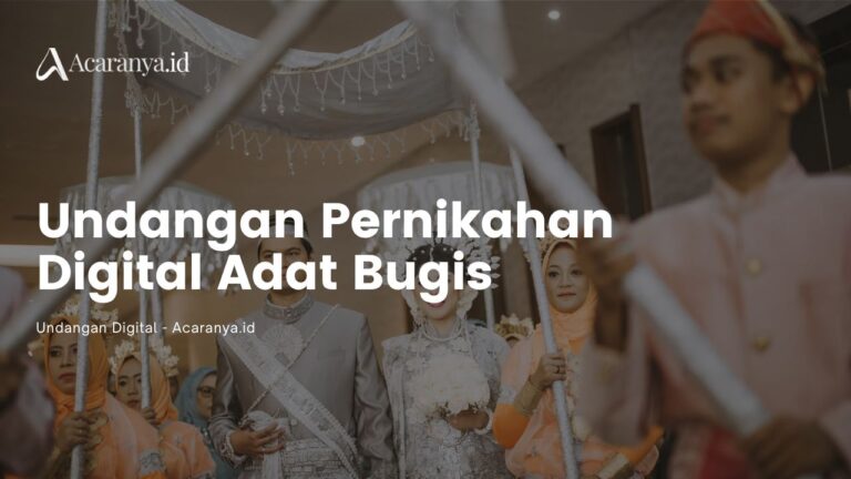 Undangan Pernikahan Digital Adat Bugis