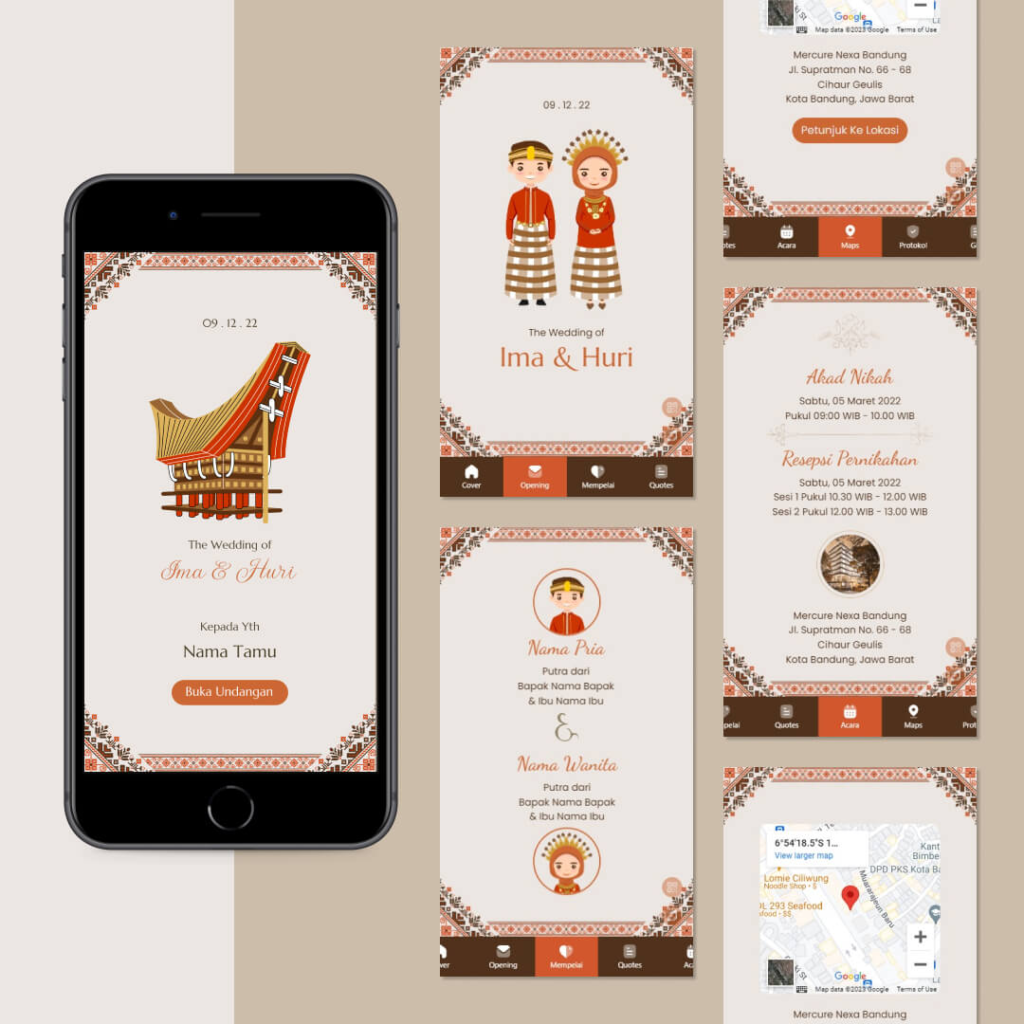 Tema Undangan Pernikahan Digital Adat Bugis