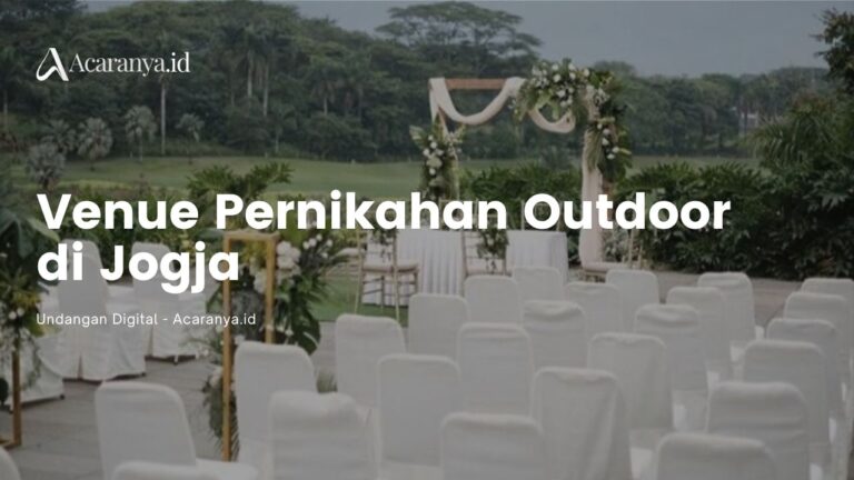 Venue Pernikahan Outdoor di Jogja