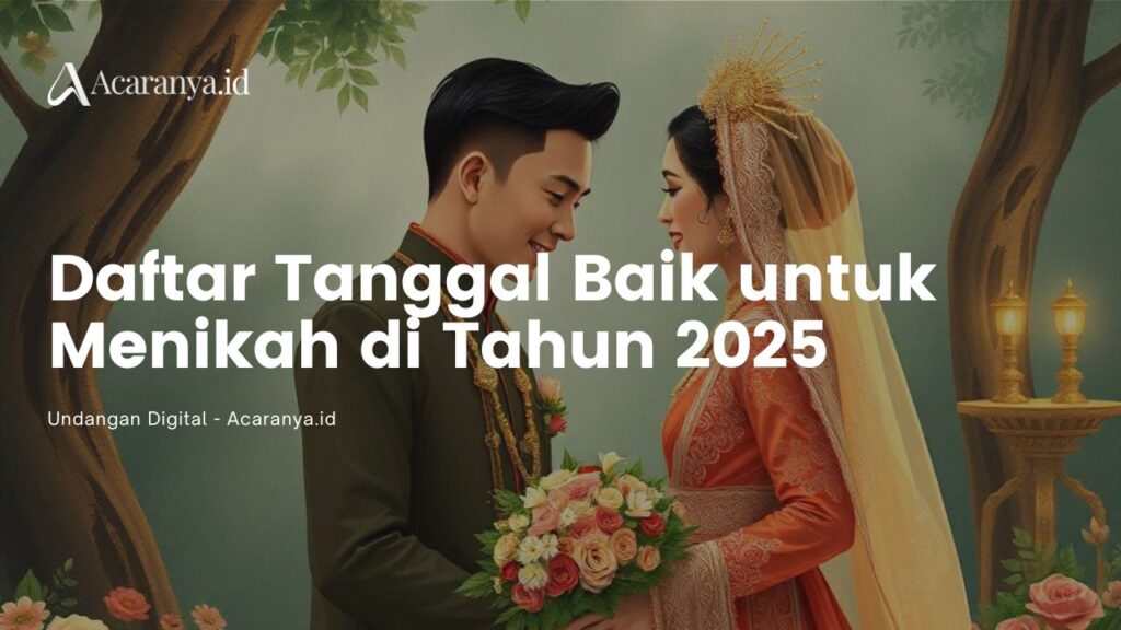 Deretan Tanggal Baik untuk Menikah di Tahun 2025