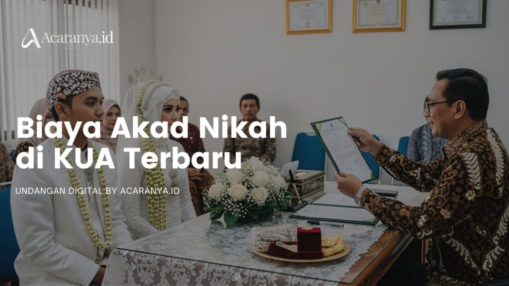 Biaya Akad Nikah di KUA Terbaru