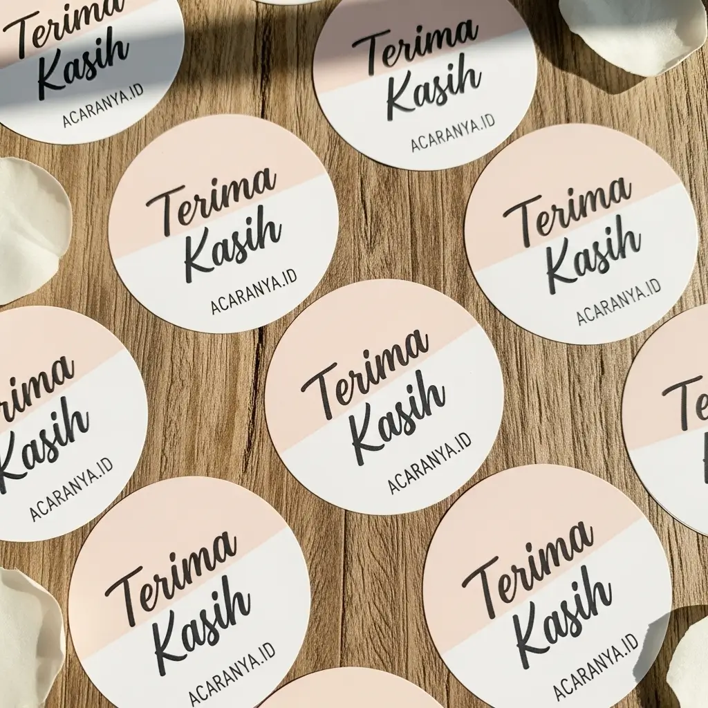 10 Souvenir Pernikahan Harga 2000 yang Unik dan Berkesan 3 souvenir pernikahan harga 2000 stiker ucapan terima kasih