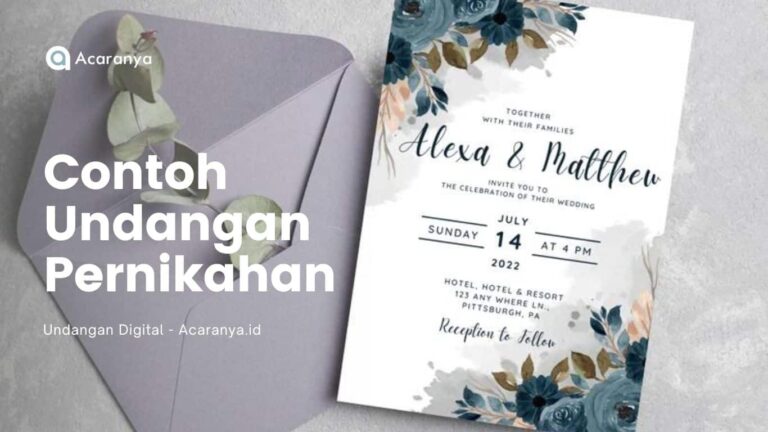 Contoh Undangan Pernikahan 3 Contoh undangan pernikahan