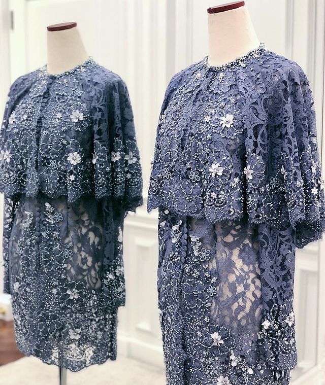 Kebaya Cape Modern Biru