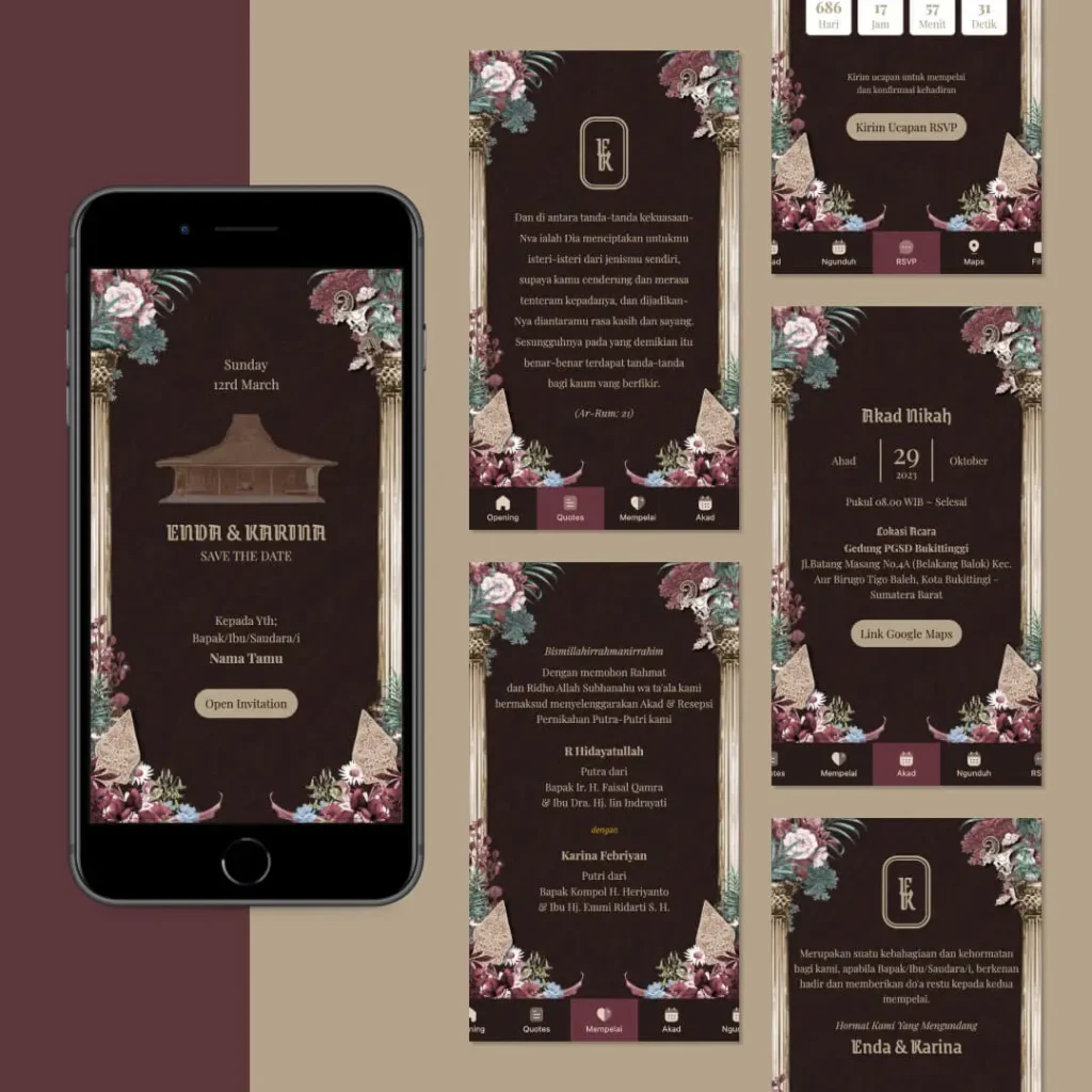 5 Contoh Undangan Ngunduh Mantu dan Cara Membuatnya 5 Aaesthetic Java