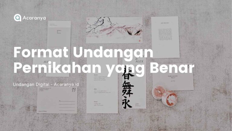 Format Undangan Pernikahan yang Benar, Bisa Kirim Via WhatsApp 2 contoh format undangan pernikahan yang benar
