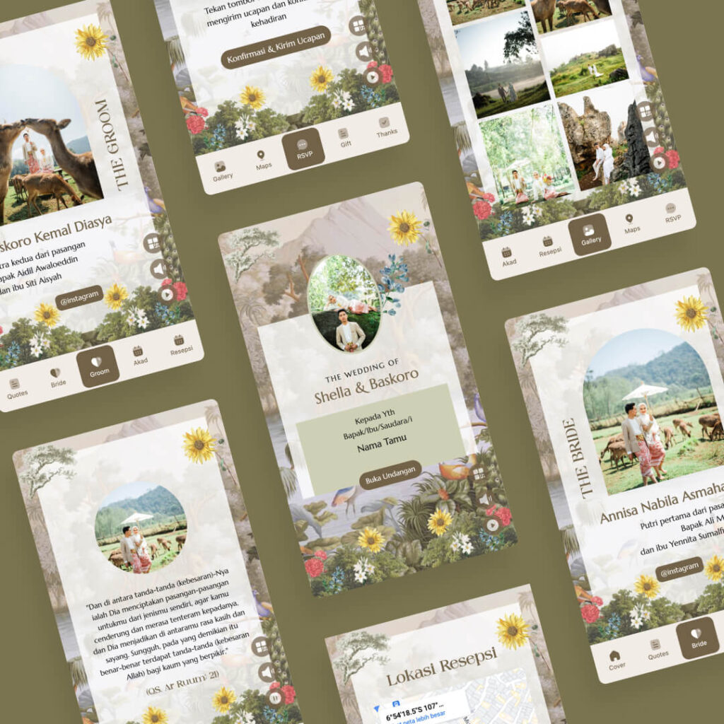 Desain undangan pernikahan online Vintage Forest Desain undangan pernikahan online Vintage Forest