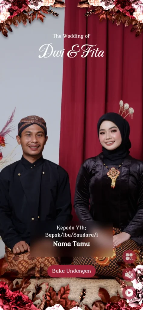 Contoh Desain Undangan Pernikahan Aesthetic, Jarang Dipakai! 10 red rustic Undangan Pernikahan Aesthetic Digital Website Online