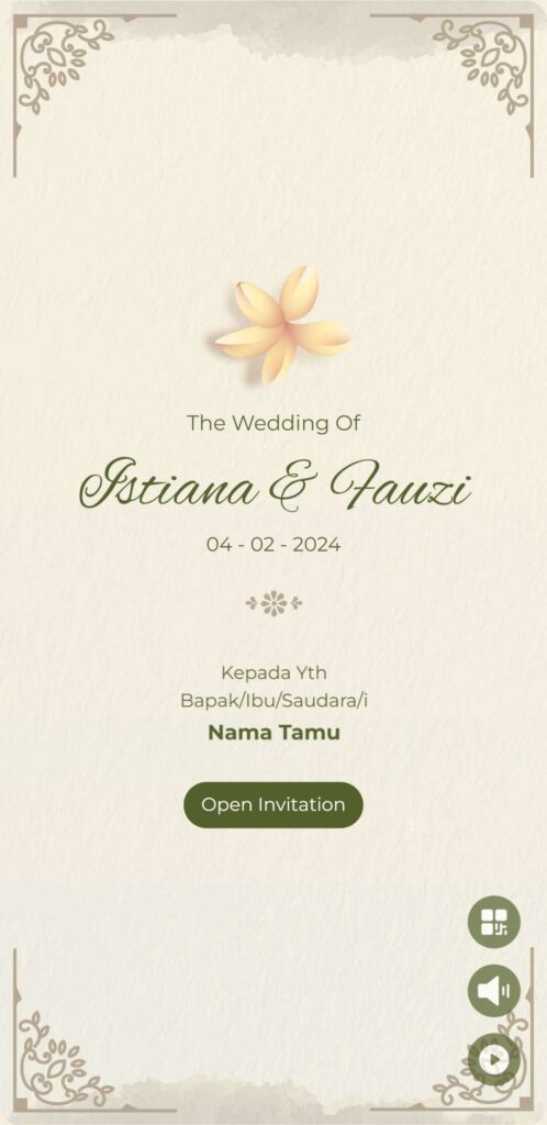 20 Contoh Tema Undangan Digital Tanpa Foto 14 Kamboja