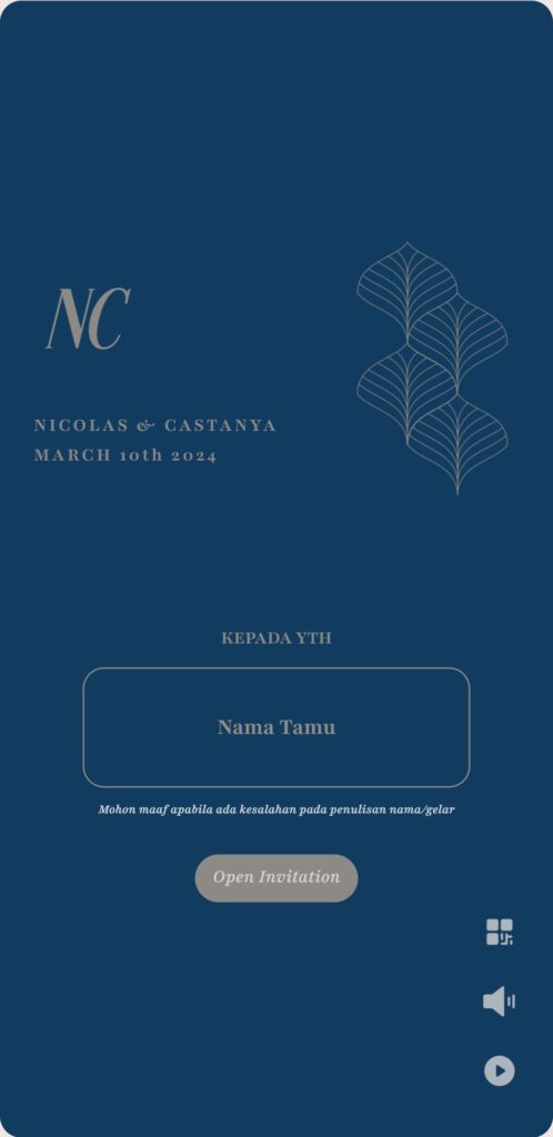 20 Contoh Tema Undangan Digital Tanpa Foto 12 Midnight Blue