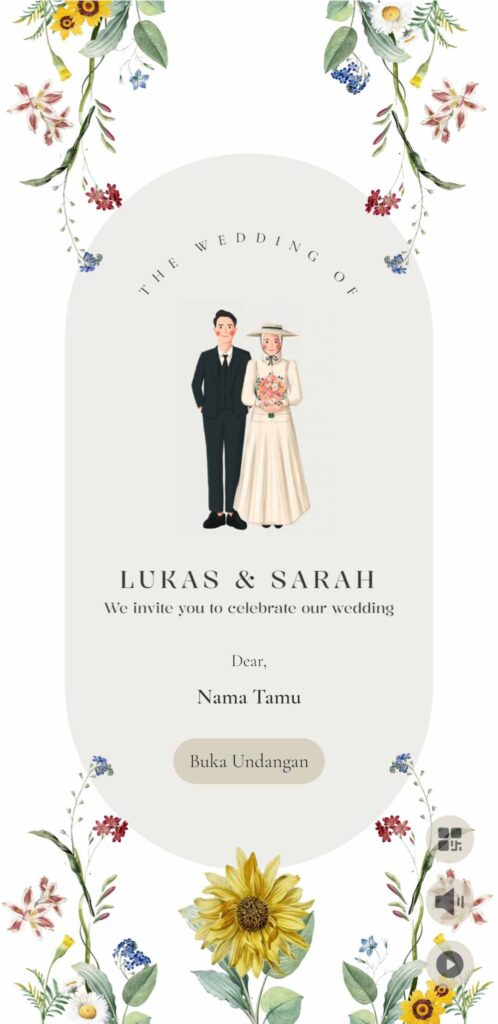 20 Contoh Tema Undangan Digital Tanpa Foto 13 Sunflower