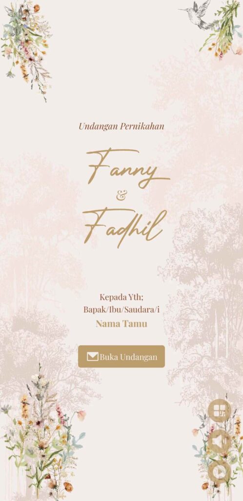 20 Contoh Tema Undangan Digital Tanpa Foto 2 Vine Flower