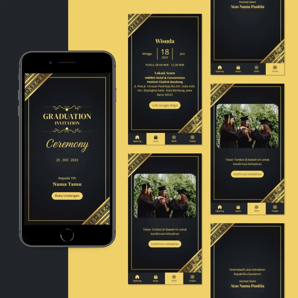 Jual Undangan Wisuda Digital: Rayakan Kelulusanmu Sekarang! 2 Elegant Graduation