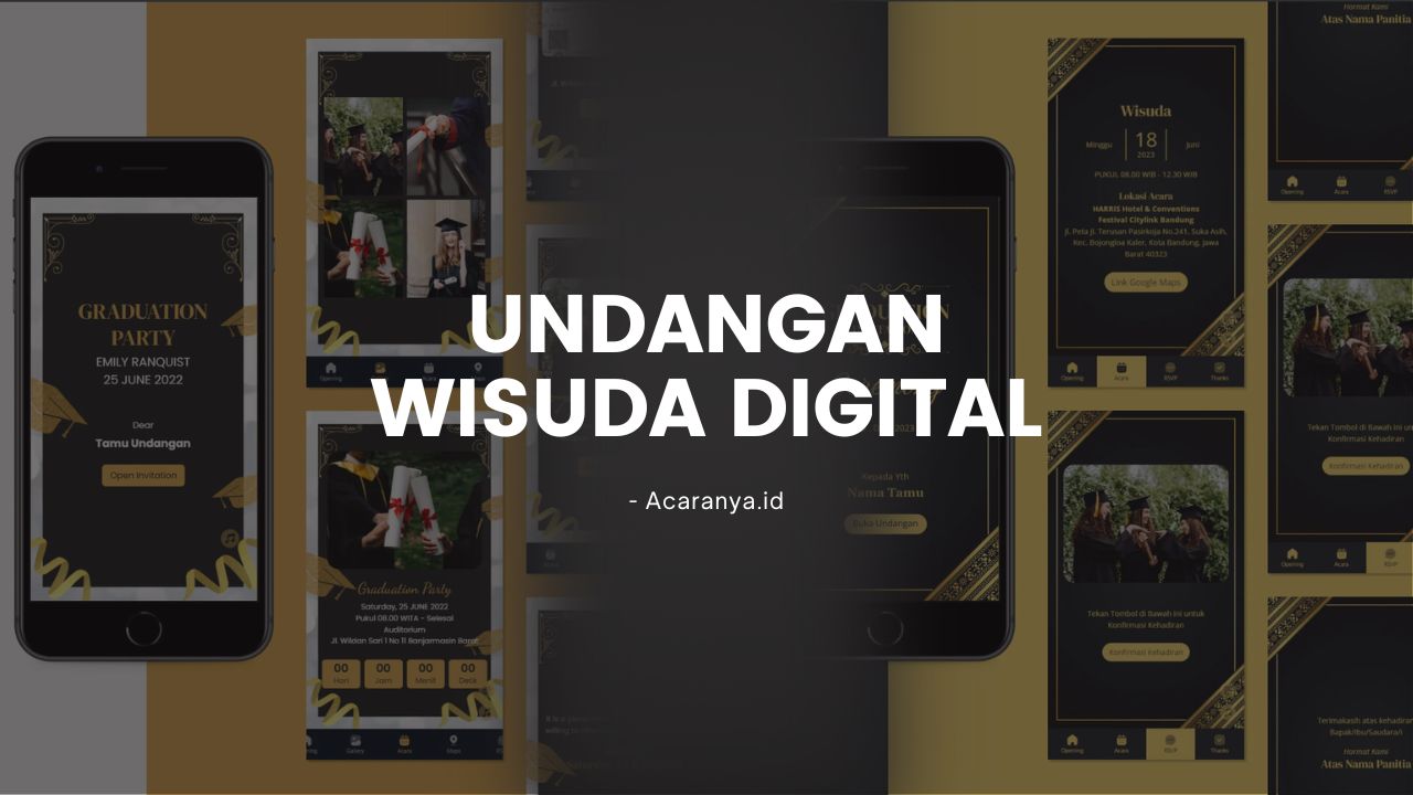 Jual Undangan Wisuda Digital: Rayakan Kelulusanmu Sekarang! 1 undangan wisuda digital by acaranya id