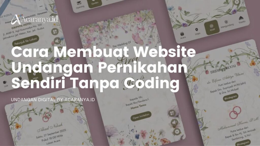 Cara Membuat Website Undangan Pernikahan Sendiri Tanpa Coding