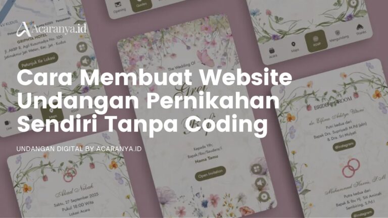 Cara Membuat Website Undangan Pernikahan Sendiri Tanpa Coding 1 Cara Membuat Website Undangan Pernikahan Sendiri Tanpa Coding
